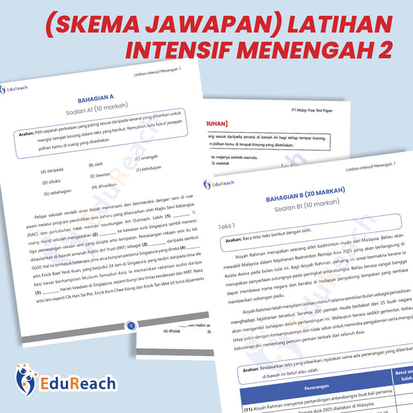 (Skema Jawapan) Latihan Intensif Menengah 2 - Book Cover