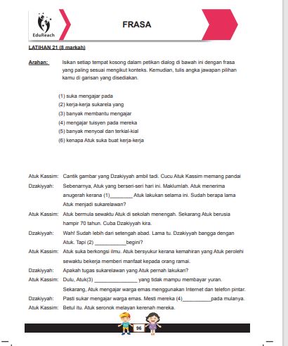 Latihan Topikal Bahasa Melayu Untuk Persiapan PSLE Untuk Darjah 5 & 6