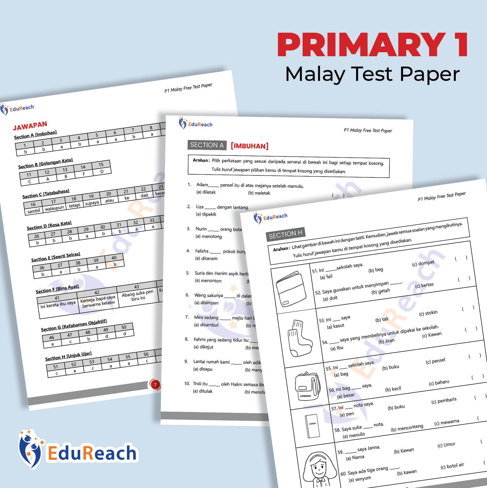 P1 Malay Free Test Paper